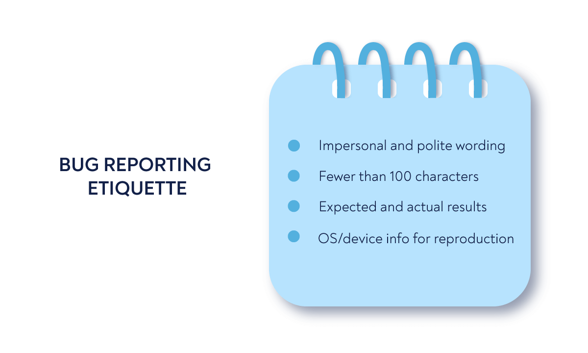 Bug reporting etiquette